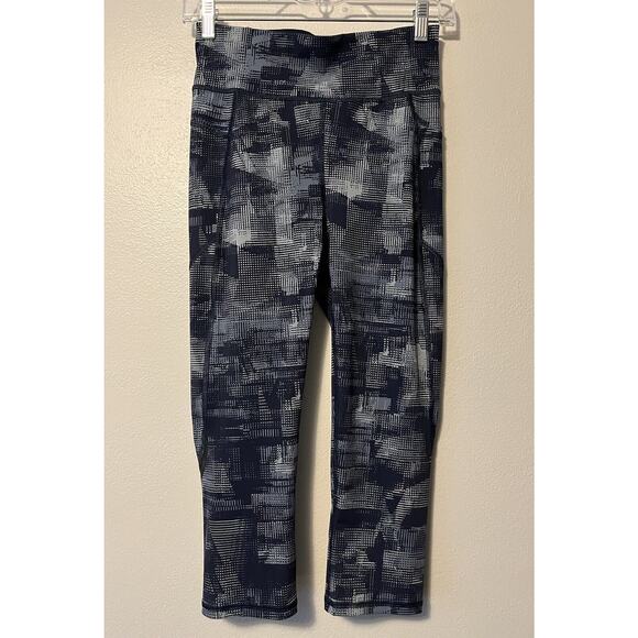 Sweaty Betty Leggings Women's Small Blue Zero Gravity Crop Zip Pocket Stash - Picture 1 of 12